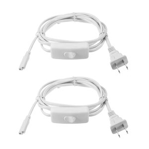 PATIKIL T4 T5 T8 LED�`���[�u ���C�g�p�d���R�[�h 2�Z�b�g1.8M / 6FT�����P�[�u�����C���[�R�l�N�^�[�i2�s��LED�����`���[�u ���C�g�����v�p�j