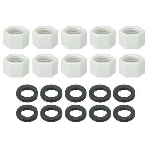 PATIKIL G1/2"六角女性スレッドPPRパイプフィッティングエンドキャップコネクタープラグ 20個 庭 散水用チューブストッパー 漏れを防止するため 白色