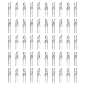 PATIKIL アーチェリー矢 ノック 6.2mm 0.244" 50個入り 矢 ノック交換品 透明ホワイト
