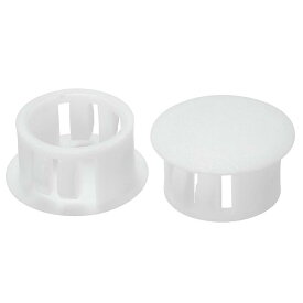 PATIKIL 16mm（5/8"）プラスチック製ホールプラグ 60個セット フラッシュタイプ 丸いホールプラグカバー テーブル キッチンキャビネット 家具用 ホワイト