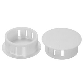 PATIKIL 25mm（1"）プラスチック製ホールプラグ 60個セット フラッシュタイプ 丸いホールプラグカバー テーブル キッチンキャビネット 家具用 ホワイト