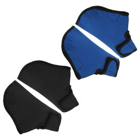 PATIKIL ウェブ付き水泳手袋 男女兼用 水泳およびダイビング用 水抵抗トレーニングアクセサリー Lサイズ ブルー 黒