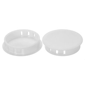 PATIKIL 40mm（1.6"）プラスチック製ホールプラグ 20個セット フラッシュタイプ 丸いホールプラグカバー テーブル キッチンキャビネット 家具用 ホワイト
