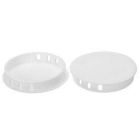 PATIKIL 60mm（2.4"）プラスチック製ホールプラグ 6個セット フラッシュタイプ 丸いホールプラグカバー テーブル キッチンキャビネット 家具用 ホワイト
