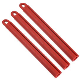 PATIKIL 7.5" プールキューハンガー 3個セット スヌーカービリヤードテーブルキュースティックロッドスリーブハンギングツールアクセサリー 赤色