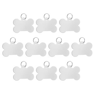 PATIKIL �A���~�󔒃^�O 10���� �{�[���^���^���X�^���s���O�󔒃X�y�b�gID���x�� �L�[�����O�t�� DIY�N���t�g�����p �V���o�[