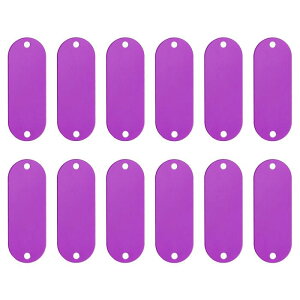 PATIKIL �A���~�󔒃^�O 2�� ���t�������X�^���s���O�󔒃X�y�b�gID���x�� �L�[�����O�t�� DIY�N���t�g�����p �p�[�v�� 12�Z�b�g