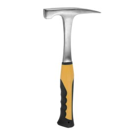 uxcell ロック槌 尖った先端 滑り止め 耐衝撃ハンドル 地質槌レンガロック ピック 石積み槌 地質調査 探査鉱山石材用 19oz 280 mm イエロー 黒