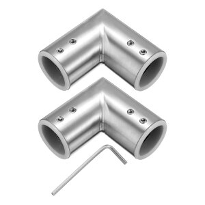 uxcell ߉\ȃJ[ebhR[i[RlN^ 304XeX| qWtG{ 90xRlN^ Zp`t 25 mmou Chp Vo[ a25 mm 2