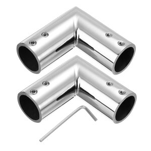 uxcell ߉\ȃJ[ebhR[i[RlN^ 304XeX| qWtG{ 90xRlN^ Zp`t 25 mmou Chp Vo[ a19 mm 60 mm 2