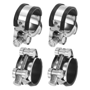 uxcell T�{���g�z�[�X�N�����v 4�Z�b�g 32-35mm �ώ��X�e�����X�X�`�[���S���N�b�V��������C���e�[�N�C���^�[�N�[���[�p�C�v�N�����v �z�[�X�N���b�v �Y�Ɨp