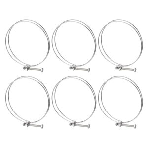 uxcell 6���� �_�u�����C���[�z�[�X�N�����v 140-150mm �����\�ȃX�e�����X�X�`�[�����C���[�z�[�X�N���b�v �_�X�g�R���N�V�����z�[�X �|���v�z�[�X �p�C�v�p M8�{���g�t��