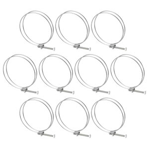 uxcell 10���� �_�u�����C���[�z�[�X�N�����v 125-135mm�ώ��X�e�����X�X�`�[�����C���[�z�[�X�N���b�v �_�X�g�R���N�V�����z�[�X �|���v�z�[�X �p�C�v�pM8�{���g�t��