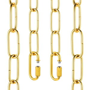 uxcell 6ft �Ɩ��p�`�F�[�� 3 mm/0.12 ���[�v�����^���y���_���g�V�����f���A�`�F�[�������p �N�C�b�N�����N ���b�N2�t�� �݂艺���v�����g�y���_���g�Ɩ����p ���C�G���[