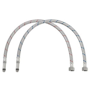 uxcell 20"���̎֌��p�������C���R�l�N�^�[ 2�Z�b�g G3/8 �t�B���[�����k�X���b�h x M10 ���[���R�l�N�^�[ �u���[�h 304 �X�e�����X�X�`�[���������z�[�X���C��