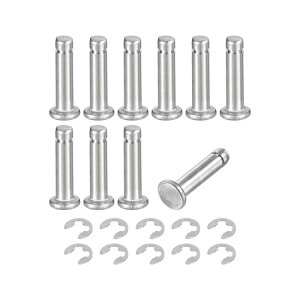 uxcell 10�Z�b�g M4x16mm 304�X�e�����X�|�~�����X�i�b�v�����O�ʒu�s�� �t���b�g�w�b�h�a�t���q���W�V�����_�[�|�W�V�����s�� E�N���b�v���e�[�j���O�����O�t�� �V���o�[