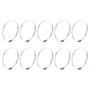 uxcell ���[���M�A�z�[�X�N�����v10�Z�b�g �ώ�5-1/8" - 6-1/2"(130-165mm)�͈� �������R�����C���p�C�v�N�����v �z�[�X�p �C�v�z�� �Œ�p