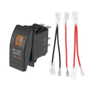 VekAuto 5sUTV LED|bhCgbJ[XCb`Lbg 20A/12V 10A/24V SPSTIIt  ԗ D gb Nɔėp hA B S IWF̃CeALEDƃC[t