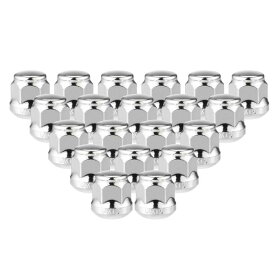 VekAuto ホンダアコ ードシビックに対応 ホイールナット20個セット クロムメッキ仕上げ M12x1.5炭素鋼シルバートーンタイヤナット
