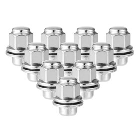 VekAuto 10個セット ホイールナットIn finiti EX35 G25に対応 クロムメッキ仕上げ M12x1.25カーボンスチール製シルバートーンタイヤナット