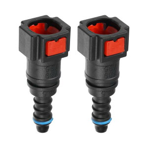 A ABSOPRO �ԗp�R�����C���z�[�X�N�C�b�N�����[�X�R�l�N�^�[ �X�g���[�g 5/16 7.89mm SAE to 1/4 6mm �z�[�X�v���X�`�b�N ���b�h 2�Z�b�g