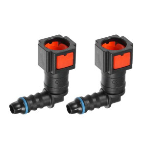A ABSOPRO �J�[�t���[�G�����C���z�[�X�N�C�b�N�����[�X�R�l�N�^�[90�x 1/4 6.3 mm SAE����1/4 6mm �z�[�X�v���X�`�b�N���b�h 2�Z�b�g