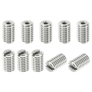 PATIKIL �l�W�A�_�v�^�[ �X���[�u���f���[�V���O�i�b�g 10�� M5x0.8�I�X-M2x0.4���X �C���T�[�g�i�b�g�C�� �l�W�����@ �X�e�����X���t�@�X�i�[ 8 mm