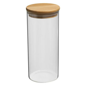 PATIKIL 25オンス ガラス瓶 密閉性 ある竹 蓋付き ナッツ 砂糖 コーヒー豆 スパ イス用 ガラスキッチンコンテナー 食品保存用透明なガラス瓶（18x8cm）