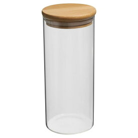 PATIKIL 29オンス ガラス瓶 密閉性 ある竹 蓋付き ナッツ 砂糖 コーヒー豆 スパ イス用 ガラスキッチンコンテナー 食品保存用透明なガラス瓶（20x8cm）