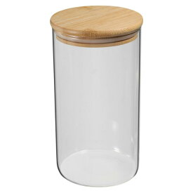 PATIKIL 42オンス ガラス瓶 密閉性 ある竹 蓋付き ナッツ 砂糖 コーヒー豆 スパ イス用 ガラスキッチンコンテナー 食品保存用透明なガラス瓶（18x10cm）