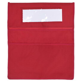 PATIKIL 教室用 チェアポケット 3つ スロット付き 赤色 紙 本 文房具 ため ラベル付き