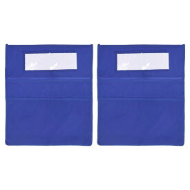 PATIKIL 教室用 チェアポケット 3つ スロット 2個セット チェアポケットラベル 紙 本 文房具用 ブルー