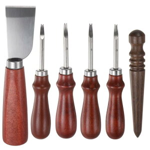 uxcell 6�Z�b�g�̃��U�[�i�C�t 140mm ���U�[�o�[�j�b�V���[�c�[�� 4�̍a 4�̃T�C�Y�̃��U�[�G�b�W�X�L�r���O 35mm�̃��U�[�i�C�t�J�b�e�B���O DIY���U�[�N���t�g�G�b�W�p�̃X�e�����X�X�`
