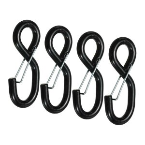 uxcell ���`�F�b�g�X�g���b�vS�t�b�N ���b�`�t�� ���[�h3306 Lbs 25 mm�^�C�_�E���X�g���b�v�p �E�F�r���O ������ �g�� �b�N �g���[���[ 4��