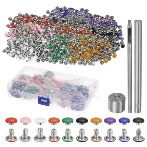 uxcell 600�Z�b�g ���U�[���x�b�g 6 x 6mm ���^���_�u���L���b�v���x�b�g �X�i�b�v�X�^�b�Y �t�@�X�i�[ ���U�[�N���t�g DIY �C�������p 10�F