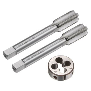 uxcell 3�Z�b�g �^�b�v���_�C�X�Z�b�g 1/2-20 UNF�X���b�h�^�b�v�����E���h�_�C�X �^�b�s���O�X���b�h�c�[�� �^�b�v���_�C�X�L�b�g �i�b�g�l�W�{���g�X���b�h�C���p