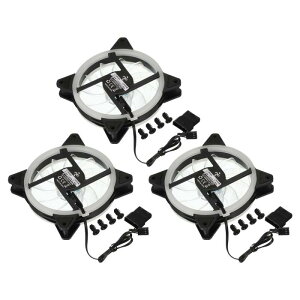 uxcell 3Zbg RGB Rs[^[P[Xt@ 600-1200RPM 120mm 3-4s }`J[LED TCgp 15LED 12V fXNgbvRs[^[WG[^[p Spbh 12{̃lWt