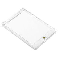 PATIKIL 4"x3"x0.31" マグネット式カードホルダー 75PTハードプラスチック製クリアトレーディングカード…