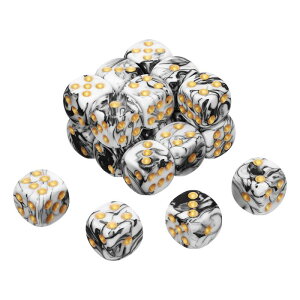 uxcell 20����6�ʕW���J���[�_�C�X 16mm�A�N������D6�~�j���ʑ̃p�[���͗l�c�[�g���J���[�Q�[���_�C�X�Z�b�g �e�[�u���Q�[���p ��/�z���C�g ���| �C���g
