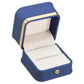 PATIKIL ベルベットリングボックス シングルスロット結婚指輪ボックス ヴィンテージジュエリーホルダー 婚約 プロポーズ 記念日用 スタイル2 ブルー