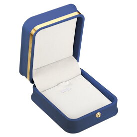 PATIKIL ベルベットネックレスボックス 単一スロット ヴィンテージジュエリーホルダー 結婚 婚約 プロポーズ 挙式 記念日用 スタイル3 ブルー