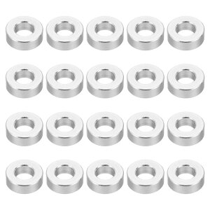 PATIKIL M6�A���~�X�y�[�T�[ 20�� ���^���X�y�[�T�[�A���~ ���E���h 6.2mm ID x 12mm OD x 4mm L ���� �A���~�X�y�[�T�[ 1/4ID �l�W�X�^���h�I�t 1/4��M6�l�W�{���g