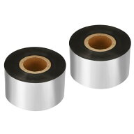PATIKIL 30mmx300m 熱転写プリンター用インクリボン サーマルリボン 熱転写用インクリボン 2ロール 25mm…