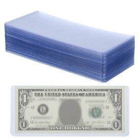 PATIKIL ビルマネーホルダー 30個セット 現金用トップインサートPVCホルダー 通常の紙幣用トップロードスリーブ ドル紙幣フレーム 6.9 x 2.95" ブルー