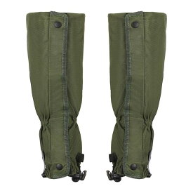 PATIKIL レッグゲ イター 防水シューカバー ハイキングゲ イター スノーブーツゲ イター 男性用＆女性用 オリーブ緑 M
