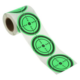 PATIKIL アーチェリー目標シール 射撃ステッカー 射撃ターゲットステッカー 76mm 200枚 自己粘着 蛍光 射撃練習用 オレンジ ブラック