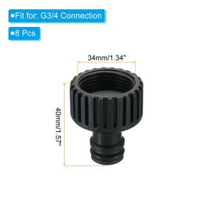 PATIKIL G3/4 �v���X�`�b�N �K�[�f���R�l�N�^�z�[�X�p�� 8�� ���X�˂��K�[�f���z�[�X �z�[�X�N�C�b�N�R�l�N�^�A�_�v�^�[ �K�[�f�j���O�_�H�p ��