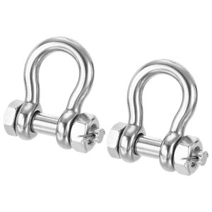 PATIKIL �V���b�N�� 8 mm 10 mm�{���g�t�� 1653lbs 2�� 316�X�e�����X�| D�����O�V���b�N�� ��������p �V���o�[