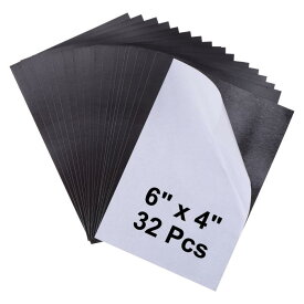 PATIKIL 磁気シート 32枚セルフアドヒーシブ写真マグネットボード 4 x 6" 写真 クラフト ポストカード 写真壁に対応