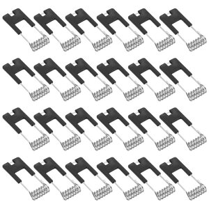 PATIKIL 46x18mm �_�E�����C�g�X�v�����O�N���b�v 24�� �����_�C�I�[�h ���ߍ��݌^�Ɩ��A�N�Z�T���[ �Œ�N�����v �V�[�����O�����v�p ��